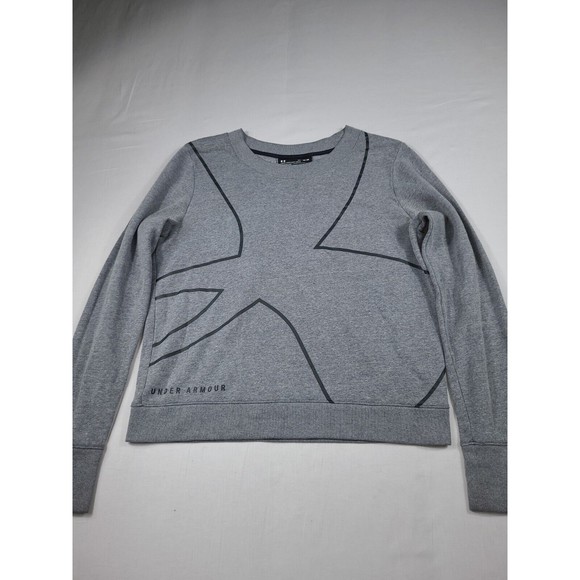 Under Armour Sweatshirt Women's Medium Gray‎ Loose Pullover Crew Neck - Picture 1 of 6